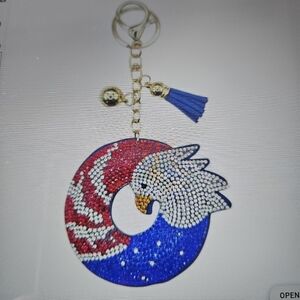 DIVAS LiMiTED Red and Blue Eagle Key Holder